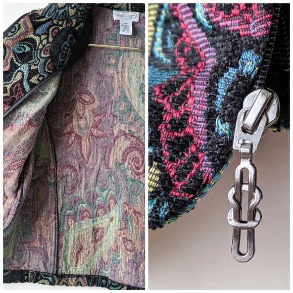 Vintage *Rare* Matty + Maxx Tapestry Zip Jacket - Picture 6 of 8